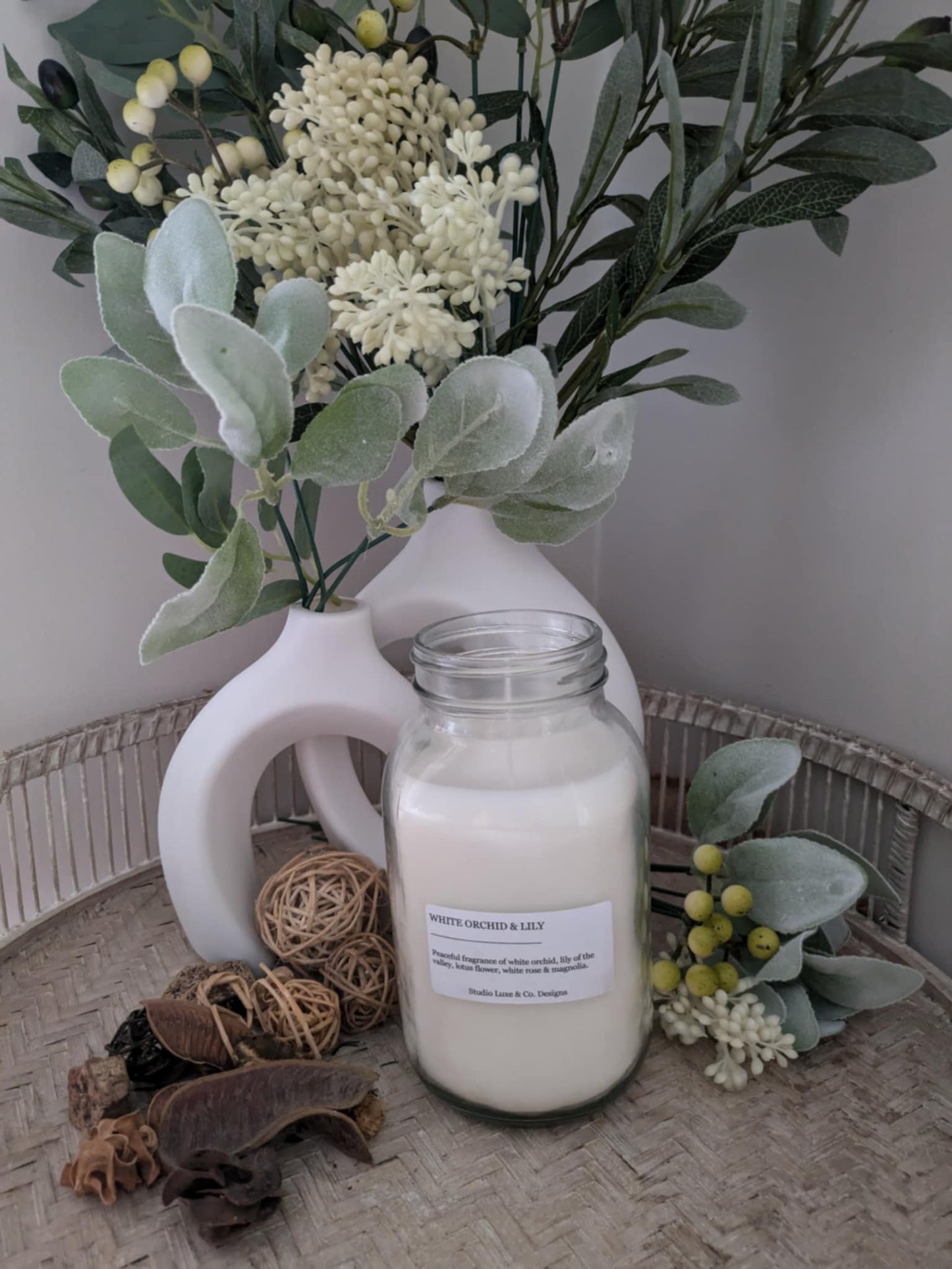 White Orchid & Lily