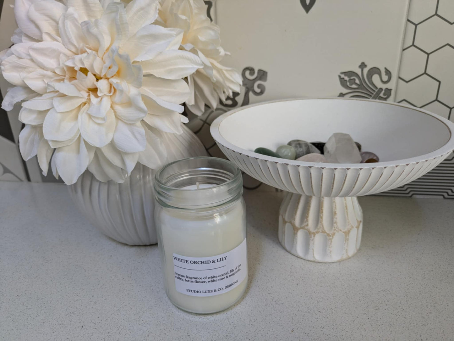 White Orchid & Lily