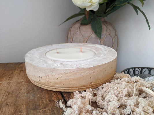 Rustic Cement Hand-poured Soy Wax Candle - Jasmine 350ml (I)