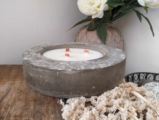 Rustic Cement Hand-poured Soy Wax Candle - Gardenia 800ml (H)