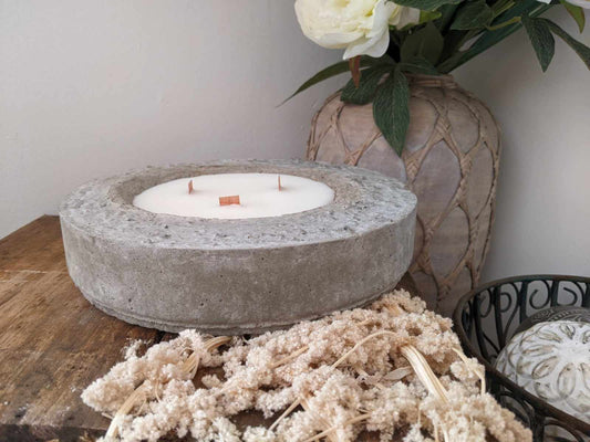 Rustic Cement Hand-poured Soy Wax Candle - Gardenia 700ml (L)