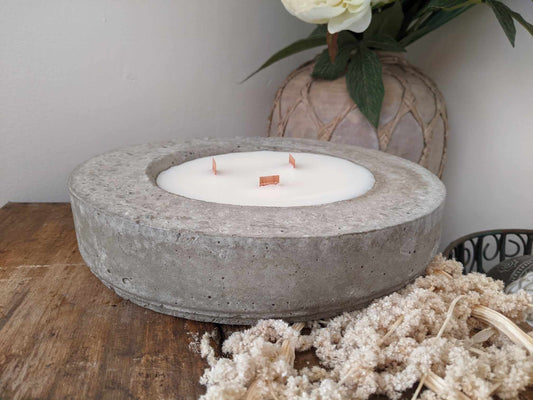 Rustic Cement Hand-poured Soy Wax Candle - Gardenia 700ml (J)