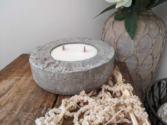 Rustic Cement Hand-poured Soy Wax Candle - Jasmine 400ml (G)